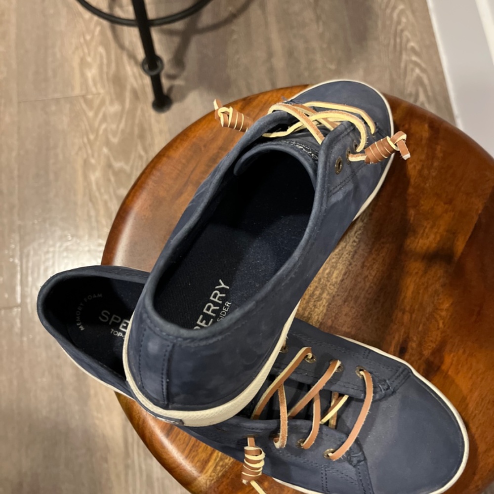 Navy Suede Sperry Top-Sider-Boat Shoe, Size 8 1/2 - Picture 9 of 11